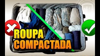 COMO DOBRAR ROUPA NA MOCHILA  DICAS OUTDOOR [upl. by Eiramannod]