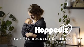 Babytrage Hoptye Buckle  Hüfttrage  Hoppediz [upl. by Larkins]