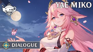 Serenitea Pot  Yae Miko Dialogue and Furnishing Set Dialogue JP VOENG Sub Cutscenes [upl. by Gian]