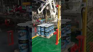 Robotic palletizer at work palletizer [upl. by Burleigh181]