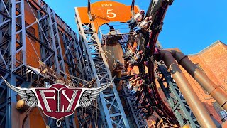 FLY amp Rookburgh  Phantasialand  Launched Flying Roller Coaster [upl. by Novy]