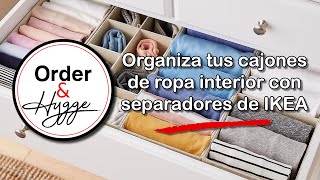 Organiza tus cajones de ropa interior con separadores de IKEA [upl. by Margeaux]