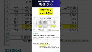 피포 함수INDEX MATCH  예제1 [upl. by Nireves379]