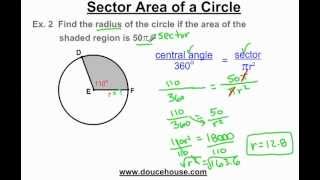 Finding Sector Area of a Circle [upl. by Ardnwahs]