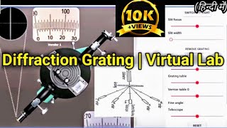 Diffraction Grating  Virtual Lab  Engineering Physics [upl. by Heiney]