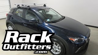 Mazda CX3 with Thule 480R AeroBlade Roof Rack Crossbars [upl. by Ahcsim963]