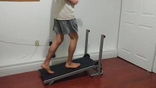 Walking and Jogging on Manual Treadmill Without Handles [upl. by Angelique987]