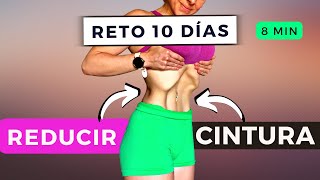 Hipopresivos Efectivos 💯 8 MIN Diarios para Reducir Cintura y Fortalecer abdomen  RETO 10 DÍAS 💾 [upl. by Joacimah455]