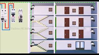 installation électrique éclairage escalier immeuble التركيب الكهربائي لإنارة الدرج [upl. by Halstead]