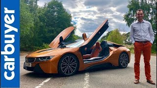 BMW i8 Roadster 2019 indepth review  Carbuyer [upl. by Enyamart]