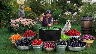 Georgian Eggplants Preparing for Winter with a Tasty Appetizer 🍆 [upl. by Enetsirhc]