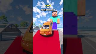 Cars VS Minecraft 🚗  BeamNGdrive shorts [upl. by Adnauqaj]