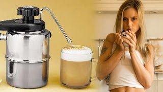 Stovetop milk steamer Making Cappuccino using milk frother and stovetop espresso maker [upl. by Foushee]