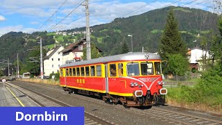 ÖBB Bahnhof Dornbirn ET10 mbs NostalgieTriebwagen amp Güterzug mit RH1063 [upl. by Ettesel]