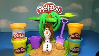 FROZEN PLAYDOH Tutorial Olaf Summer Surprise Toys Video Parody [upl. by Ennej]