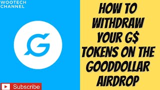 How To Withdraw Your G Tokens On The GoodDollar Airdrop [upl. by Mylan102]