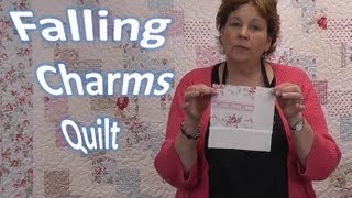 Falling Charms Quilt Tutorial  Quilting With Charm Packs [upl. by Ovatsug696]