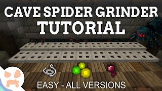 Improved 1122 Cave Spider Farm Tutorial  EASY  ALL VERSIONS [upl. by Sandye]