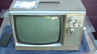 1969 15 inch Zenith Color All Metal Tube Tabletop Television Analysis [upl. by Nations17]