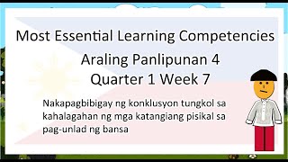 Ang kahalagahan ng mga katangiang pisikal sa pagunlad ng bansa  Version 2 [upl. by Aibos]