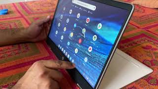 HP Chromebook x360 AMD 14acb0007AU  Unboxing amp initial impressions [upl. by Yelwar]