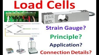 Load cell working principle and connections  Wheatstone Bridge  Type of Load cell and App [upl. by Appledorf562]