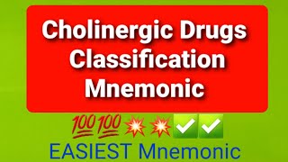 Classifications of Cholinergic Drugs with Mnemonic [upl. by Mcculloch265]