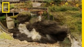 Spectacular Time Lapse Dam quotRemovalquot Video  National Geographic [upl. by Emsoc]