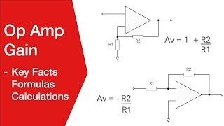 Op Amp Gain  Details Calculations Formulas [upl. by Urina]