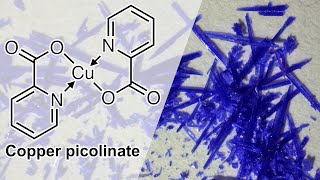 CopperII picolinate dihydrate from food supplement [upl. by Yeargain]