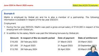 Chapter 8 Employment Income part 5  ACCA TXUK Taxation FA 2023 [upl. by Bultman755]