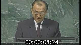 Ion Iliescu declaratie in Limba Engleza la ONU [upl. by Loria581]