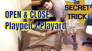 How to open and close a babys PLAYPEN WITH NO EFFORT [upl. by Saile]