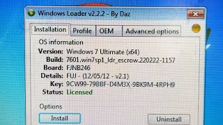 วิธี activate windows 7 windows loader [upl. by Ellette]