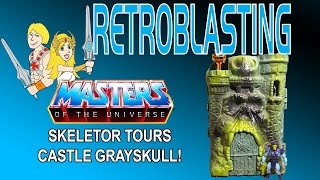 MOTU HeMan Castle Grayskull Vintage Toy Review  Skeletor Tours Castle Grayskull [upl. by Anbul]