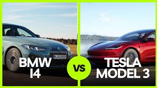 Tesla Model 3 VS BMW I4 [upl. by Amii763]