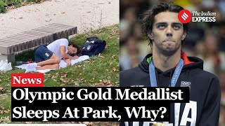 Paris Olympics 2024 Conditions Are So Bad That Italian Swimmer Thomas Ceccon Has To Sleep At Park [upl. by Morville740]