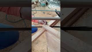 Install the footrest and cutting wood board by hand [upl. by Llekcor136]