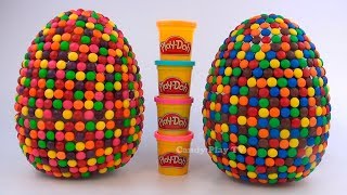 Huge MampMs and Skittles Surprise Eggs Learn alphabets Learn animals and sounds Learn Fruits [upl. by Dewhirst]