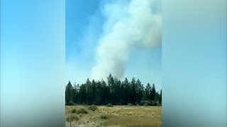 Darlene 3 Fire evacuees seek evacuation shelter at La Pine High School [upl. by Illek664]