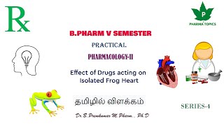 Effect of Drugs acting on Isolated Frog HeartPharmacology PracticalBPharm5SemesterPC2Series4 [upl. by Ihsakat76]