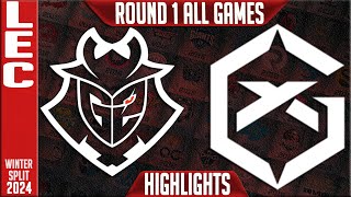 G2 vs GX Highlights ALL GAMES  LEC Winter 2024 Playoffs Upper Round 1  G2 Esports vs GiantX [upl. by Kilan171]