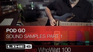 LINE 6  POD Go Guitar Processor Preset Samples Part 1 [upl. by Ateloj]