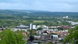 Ravensburg  Weingarten im Schussental am Feiertag dem 30052013 von der Veitsburg aus gesehen [upl. by Trebbor783]