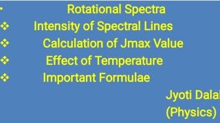 Degeneracy Of Energy Levels  Rotational Spectroscopy  Absorption Intensity  02 [upl. by Aney]