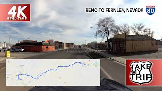 Interstate 80 Across Nevada Reno to Fernley in 4K HD [upl. by Irmine900]