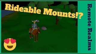 Remote Realms Mounts Summoning them and fighting from horseback RemoteRealms MMORPG [upl. by Cory]