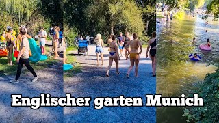 Englischer garten München Munich Eisbach swimming 1792419 [upl. by Arie]