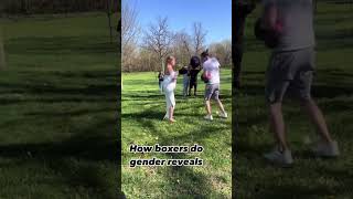 How boxers do gender reveals 😂🥊 boxing genderreveal genderrevealparty ufc mma viral memes [upl. by Mulac528]