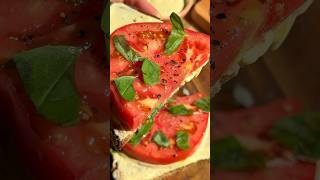 Creamy Garlic Mayo Toast with Fresh Garden Tomato 🍅 [upl. by Neeloc614]